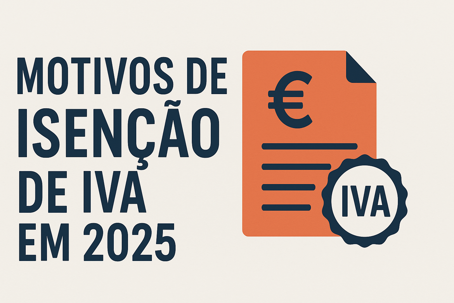 Motivos de isenção de IVA em 2025